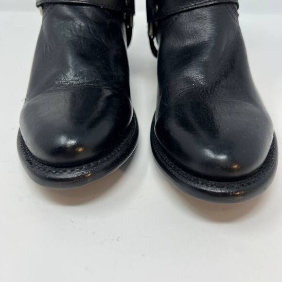 Frye Women's Wyatt Harness Boot Black Leather Bootie Size 6B - Picture 3 of 14